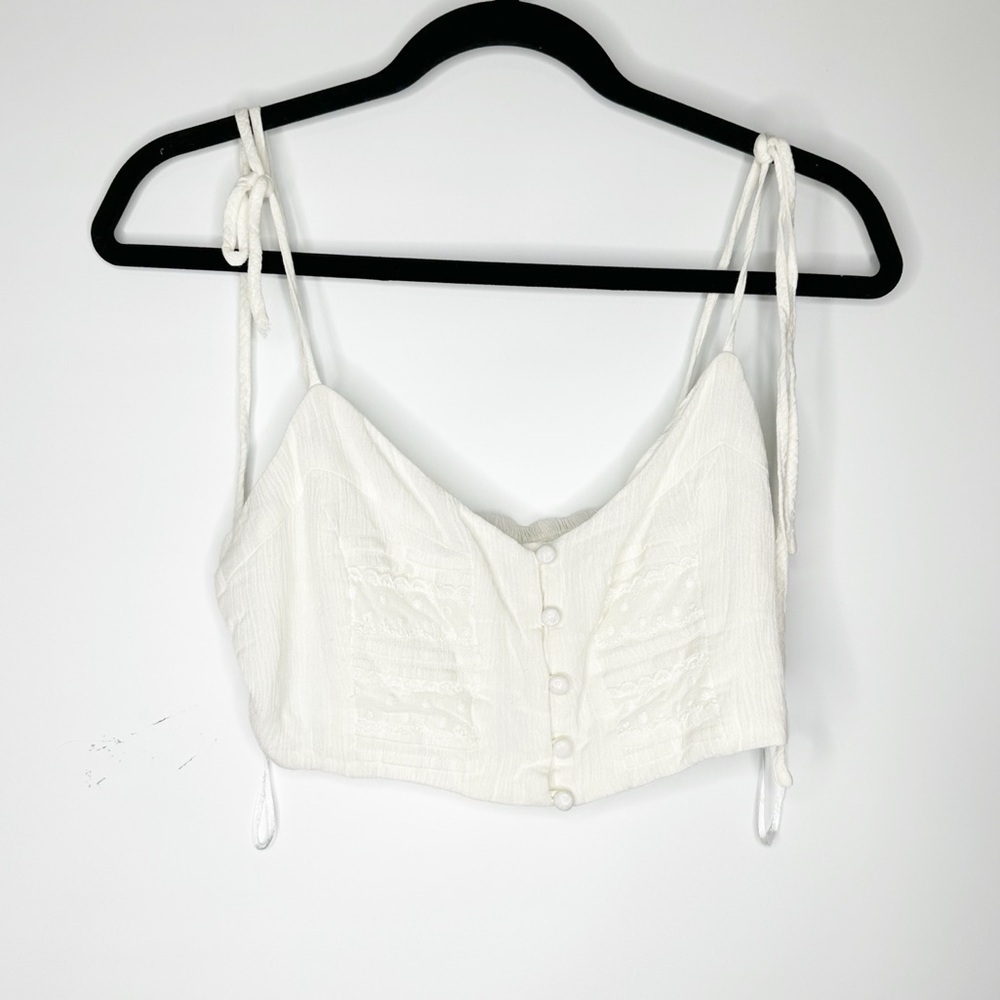 Princess Polly Sadie White Button-Up Women's Top - Picture 2 of 5